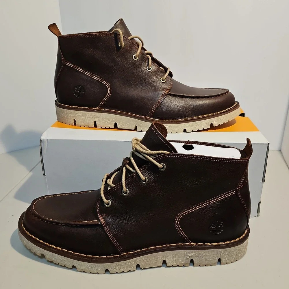 Timberland Westmore Mid Lace Chukka Boots Mens 13 Brown Leather TB0A1JTW245 NEW